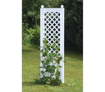 KHW Kunststoff-Spalier mit Erdspießen, ca. B43/H140/T6 cm, Grau - Kunststoff