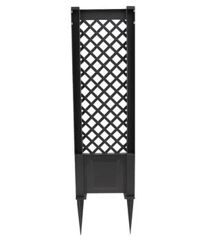 KHW Kunststoff-Spalier mit Erdspießen, ca. B43/H140/T6 cm, Anthrazit - Kunststoff