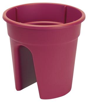 KHW Kunststoff-Geländertopf Flowerclip, rund, ca. Ø27/H27 cm, 3er-Set