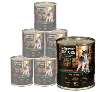 Dehner Wild Nature Nassfutter für Hunde Unterholz Adult, 6 x 400 g/800 g