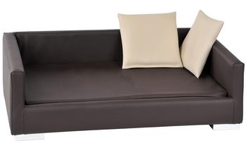 Silvio Design Hundesofa Lucky, Braun - Kunstleder, Schaumstoff, Vlies