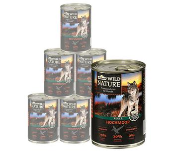 Dehner Wild Nature Nassfutter für Hunde Hochmoor Adult, Ente