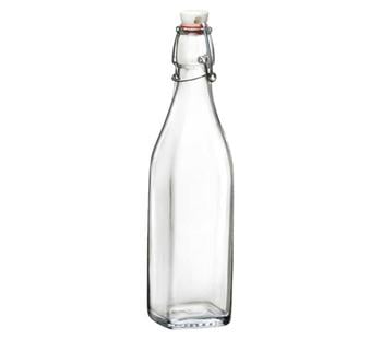 Dehner Bügelverschlussflasche Vierkant, 500 ml