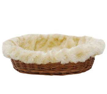 Silvio Design Ruhekorb mit Bezug, Katzenbett/Hundebett, oval
