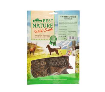 Dehner Best Nature Hundesnack Hirschfleischstreifen, 100 g