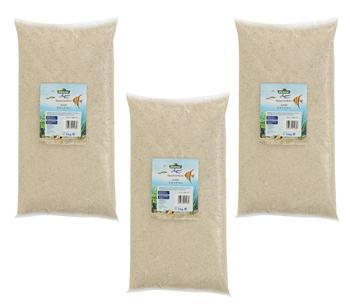 Dehner Aqua Aquarienkies, Körnung 0.4 - 1 mm, 3 x 5 kg (15 kg), weiß