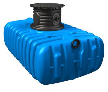 4rain Zisterne FLAT Flachtank inkl. Schachtverlängerung