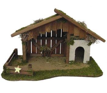 Kolbe Krippenstall, ca. B55/H33/T30 cm