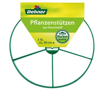 Dehner Pflanzenstützen, 3 Stk., Grün - Kunststoff