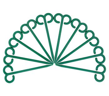 Dehner Netz- und Folienhalter 15 cm, 10 Stk., Dunkelgrün - Kunststoff