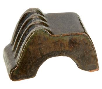 Dehner Keramik-Füßchen New Inchon für Pflanztöpfe, ca. B8/H5/T5 cm, Dunkelgrau - Keramik