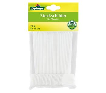 5 x Dehner Pflanzensteckschilder, 25 Stk., Weiß - Kunststoff