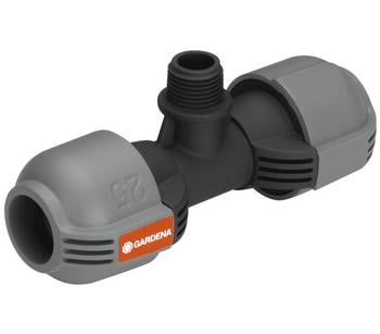 GARDENA Sprinklersystem T-Stück 1/2'',Außengewinde, Grau, Schwarz