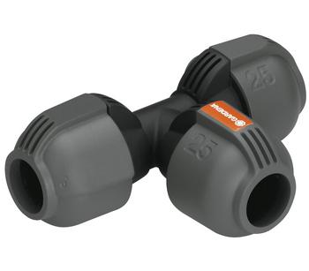 GARDENA Sprinklersystem T-Stück, 25 mm, Grau / Schwarz