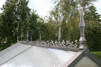 KGT Dachfirstverzierung für Gewächshäuser Typ II, Anthrazit - Aluminium