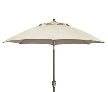 Dehner Sonnenschirm Kos, rund, ca. Ø220 cm, Creme - Aluminium, Polyester