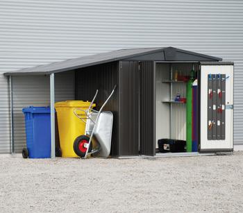 Biohort Seitendach Europa 6 / 7, Quarzgrau - Stahl