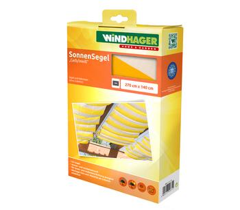 Windhager Sonnensegel, rechteckig,ca. B270/T140cm, Gelb - Polyester