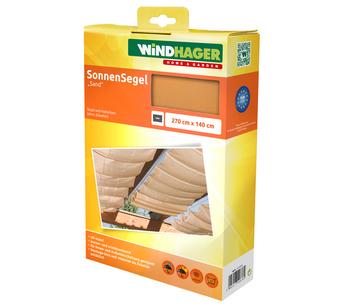 Windhager Sonnensegel, rechteckig,ca. B270/T140cm, Beige - Polyester