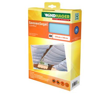 Windhager Sonnensegel, rechteckig,ca. B270/T140cm, Hellblau - Polyester