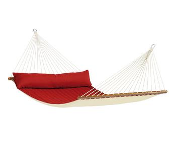 La Siesta Hängematte Alabama, Rot - Polyester / Polypropylen Kiefernholz Polyurethan