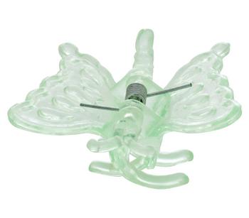 3 x Stabtrend Orchideenclip Schmetterling, Hellgrün - Kunststoff - Mindestbestellmenge: 3 Stk.