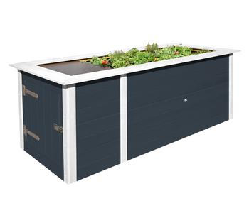 Weka Profi-Hochbeet 669 C, ca. B205/H81/T91,7 cm, Dunkelgrau - Fichtenholz