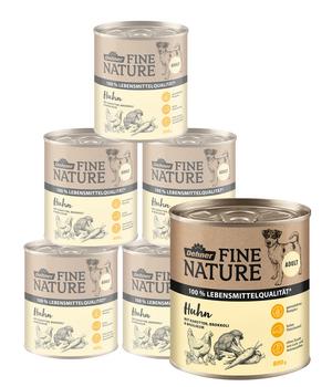 Dehner Fine Nature Nassfutter für Hunde Adult, Huhn mit Karotten, Brokkoli & Basilikum