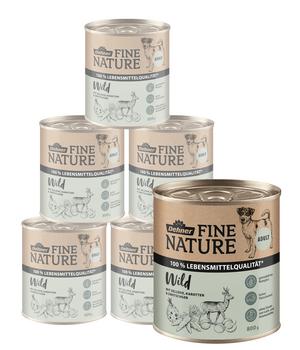 Dehner Fine Nature Nassfutter für Hunde Adult, Wild mit Sellerie, Karotten & Zwetschgen