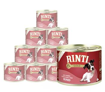 RINTI Gold Nassfutter für Hunde, 12 x 185 g