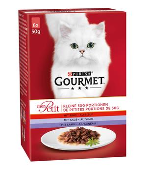 PURINA GOURMET™ Nassfutter für Katzen Mon Petit, 6 x 50 g