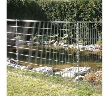 bellissa Teichschutzzaun-Set/Kleintiergehege, 710 x 80 cm, Hellgrau - Stahl