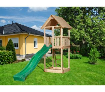 Weka Drachenturm inkl. Rutsche & Sandkasten, ca. B150/H331/T400 cm