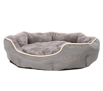 Dehner Lieblinge Kuschelbett Sammy, oval, grau