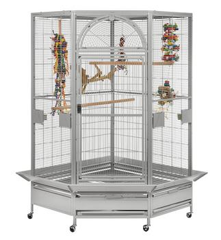 Montana Vogelvoliere Denver II, Platinum, Hellgrau - Metall
