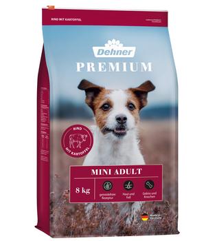 Dehner Premium Trockenfutter für Hunde Mini Adult, Rind & Kartoffel