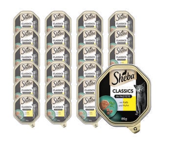 Sheba® Nassfutter für Katzen Classics in Pastete, 22 x 85 g
