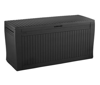 Keter Aufbewahrungsbox Comfy, 270 Liter, ca. B116,7/H57/T44,7 cm, Dunkelgrau - Polypropylen