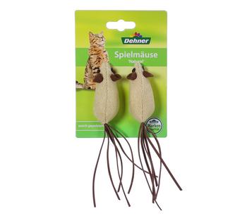 Dehner Lieblinge Spielmaus Natural, 2er-Set