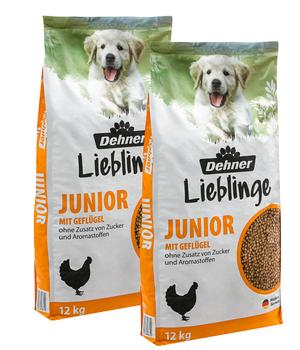 Dehner Lieblinge Trockenfutter für Hunde Knusper Mix Junior, Geflügel