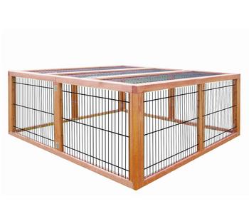 Elmato® Freilaufgehege Deluxe, ca. B120/H48/T120 cm