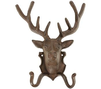 Dehner Gusseisen-Hirsch mit Haken, Braun - Gusseisen