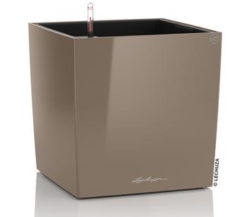 LECHUZA CUBE, All-in-One Set, Taupe - Kunststoff
