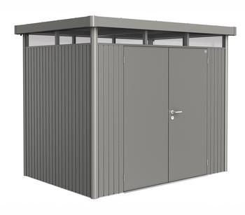 Biohort Gerätehaus HighLine H2, ca. B275/H222/T195 cm, Quarzgrau - Metall