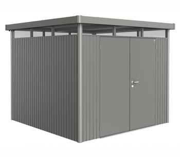 Biohort Gerätehaus HighLine H4, ca. B275/H222/T275 cm, Quarzgrau - Metall