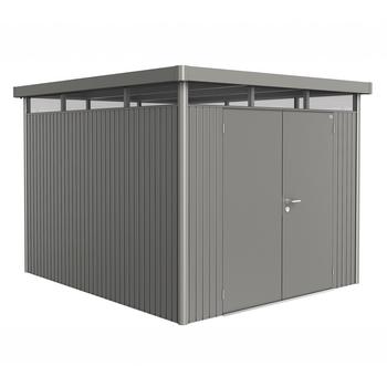 Biohort Gerätehaus HighLine H5, ca. B275/H222/T315 cm, Quarzgrau - Stahl