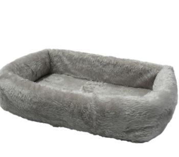 Silvio Design Tiersofa de Luxe, rechteckig, Grau - Plüsch / Schaumstoff
