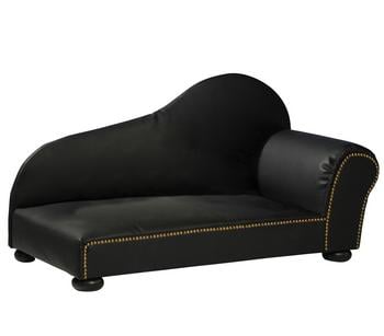 Silvio Design Heimtierottomane, ca. B75/H40/T39 cm, Schwarz - Kunstleder