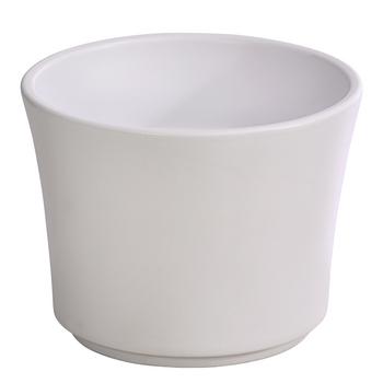 Dehner Keramik-Übertopf Blumentopf Lilith, konisch, Weiß - Keramik