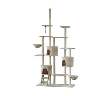 Silvio Design Kratzbaum Attila, Beige - Plüsch / Sisal Flachpressplatten